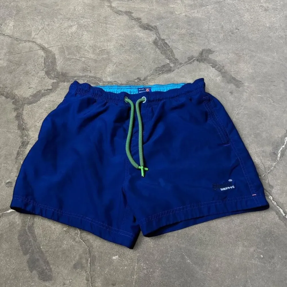 Superdry Men's Blue and Navy Swim-briefs-shorts